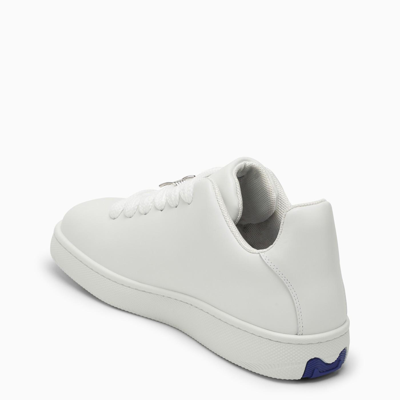 Shop Burberry Box White Leather Trainer