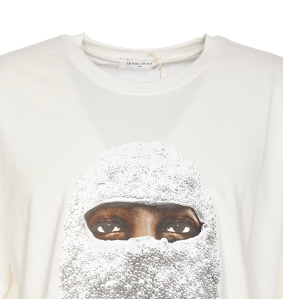 Shop Ih Nom Uh Nit Logo T-shirt With Mask Future Print In White