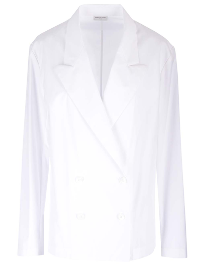 Shop Dries Van Noten Relaxed Fit Unlined Blazer In White