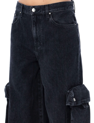 Shop Amiri Baggy Cargo Jeans In Black