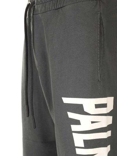 Shop Palm Angels Signature Sweatpants In Grey