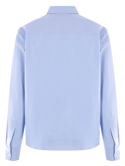 Shop Ami Alexandre Mattiussi Light Blue Cotton Shirt In Cashmere Blue