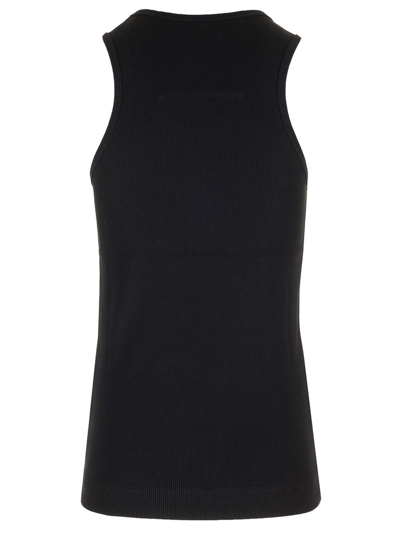 Shop Givenchy Ribbed Top With Logo In Black