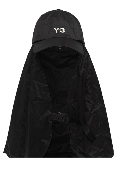 Shop Y-3 Baseball Cap With Neck Guard In Black