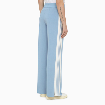 Shop Autry Light Blue\/white Viscose Blend Sports Trousers In Blue/white