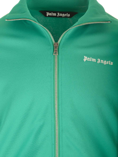 Palm Angels Classic Logo Track Jacket In Green