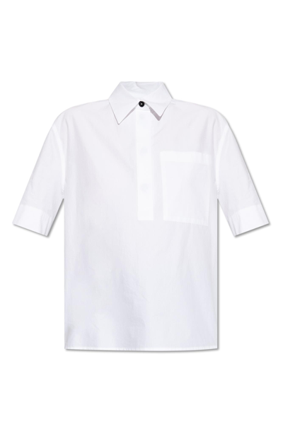 Shop Jil Sander Shirt With Short Sleeves In White