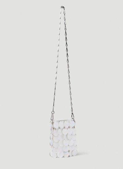 Shop Rabanne Sparkle Mini Shoulder Bag In White