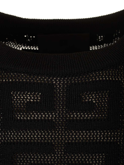 Shop Givenchy Textured Lace Top In Black