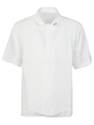 Shop Family First Milano Short Sleeve Cupro Shirt In White