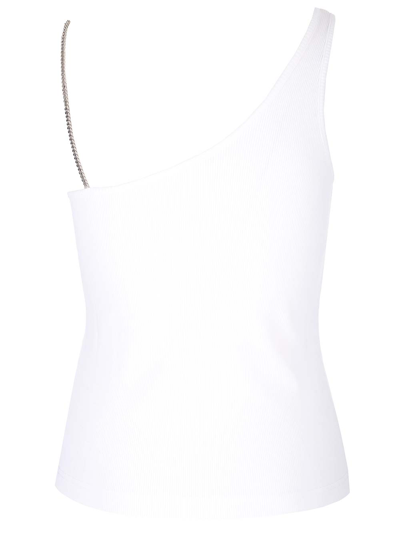 Shop Givenchy 4g One-shoulder Top In White