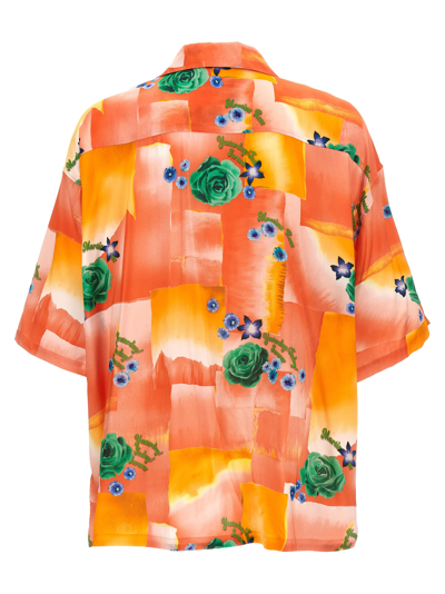 Shop Martine Rose Today Floral Coral Shirt In Orange