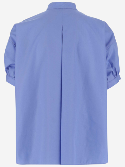 Shop Aspesi Cotton Shirt In Sky Blue