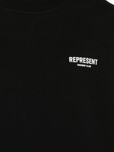 Shop Represent Black Cotton Sweatshirt