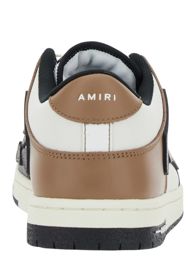 Shop Amiri Skel Top Low In Black/brown
