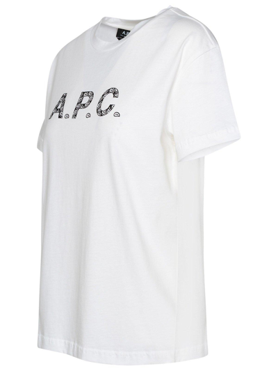 Shop Apc Logo-printed Crewneck T-shirt In Black