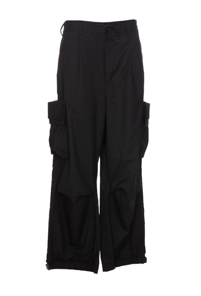 Shop Y-3 Logo Cargo Pants In Black