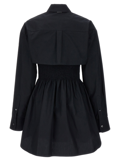 Shop Alexander Wang Smocked Mini Dress In Black
