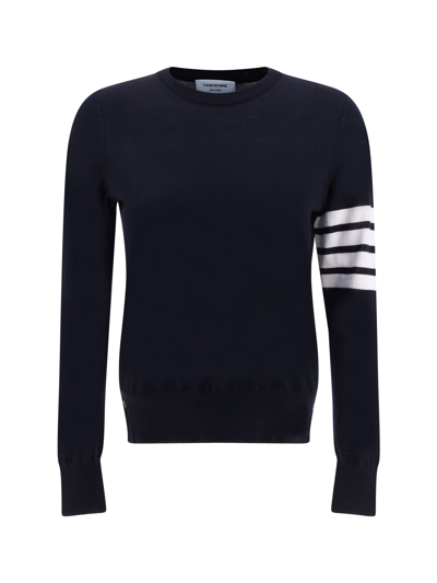 Shop Thom Browne Sweater In Blue