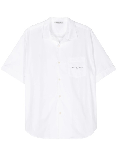 Shop Ih Nom Uh Nit White Cotton Bowling Shirt In Off White