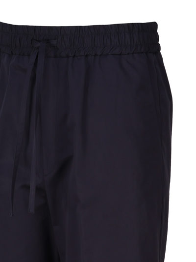 Shop Lardini Trousers With Elasticated Waist In Blu