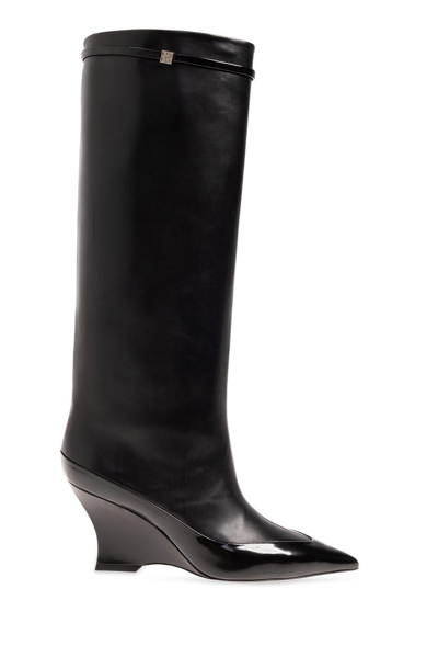 Shop Givenchy Raven Pointed-toe Boots In Black