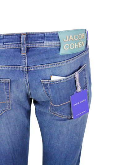 Jacob Cohen Nick Slim J622 Luxury Edition Denim Trousers In Soft Stretch Denim With 5 Pockets With Closure Butto In Blue