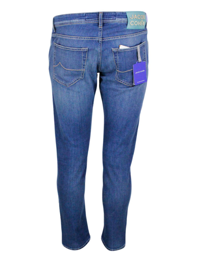 Jacob Cohen Nick Slim J622 Luxury Edition Denim Trousers In Soft Stretch Denim With 5 Pockets With Closure Butto In Blue
