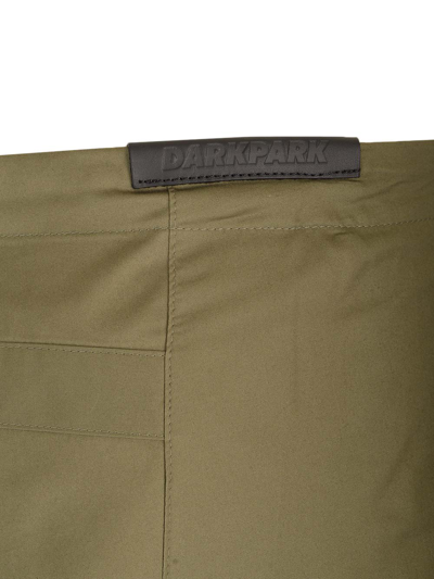 Shop Darkpark Daisy Parachute Twill Trousers In Military Green