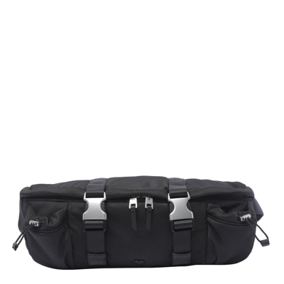 Shop Ami Alexandre Mattiussi Paris Double-buckled Zip-up Belt Bag In Black