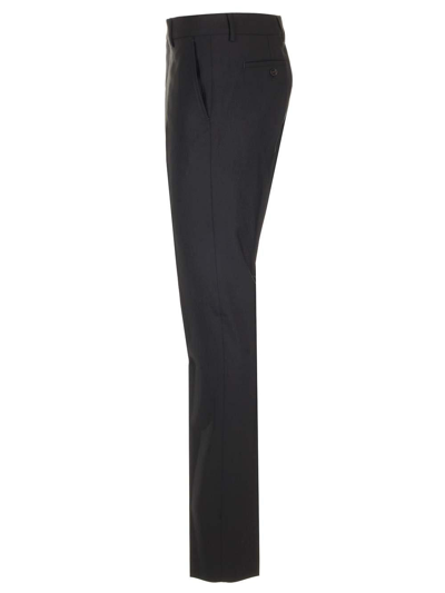 Shop Ami Alexandre Mattiussi Paris Low-rise Tapered Trousers In Black