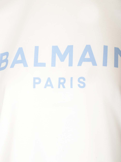 Shop Balmain Golden Buttons Detailed T-shirt In White