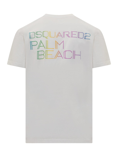 Shop Dsquared2 Palm Beach T-shirt In White