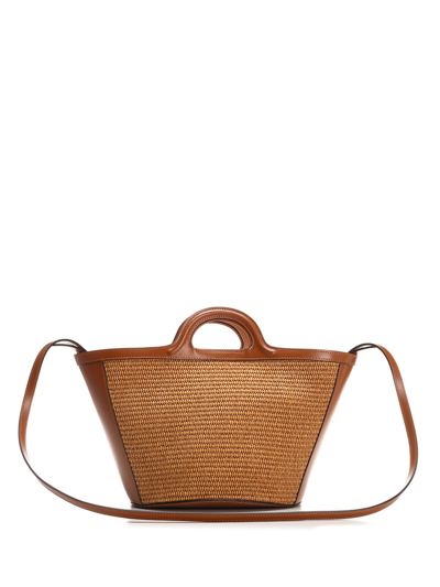 Shop Marni Tropicalia Bucket Bag In Raw Sienna