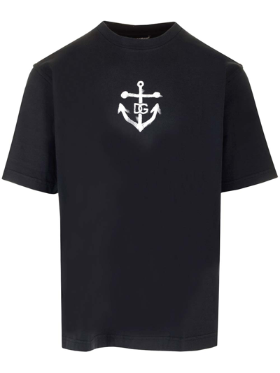 Shop Dolce & Gabbana Marine T-shirt In Black