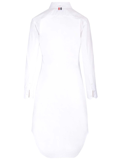 Shop Thom Browne Long Shirt Dress Shirt In White