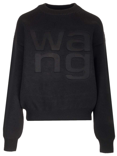 Shop Alexander Wang Compact Knit Pullover In Black