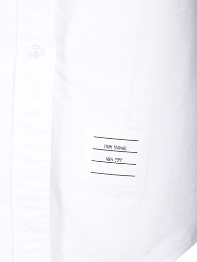 Shop Thom Browne Long Shirt Dress Shirt In White