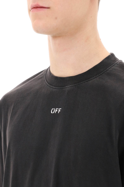 Shop Off-white S. Matthew Crew-neck T-shirt In Black
