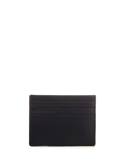 Shop Etro 5 Slots Card Case In Black