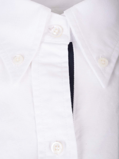 Shop Thom Browne Long Shirt Dress Shirt In White