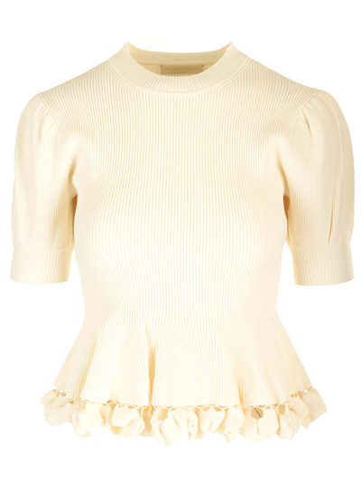 Shop Ulla Johnson Esma Crew-neck Top In White