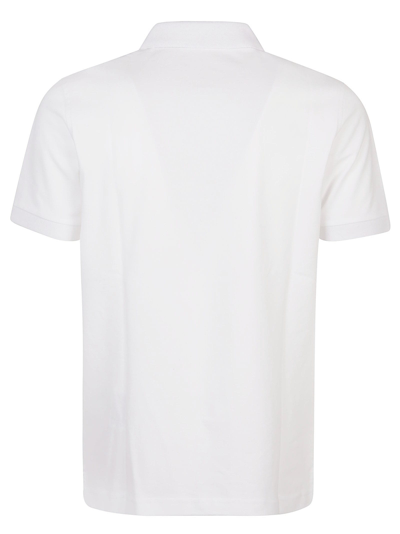 Shop Fay Piquet Polo Shirt In Bianco