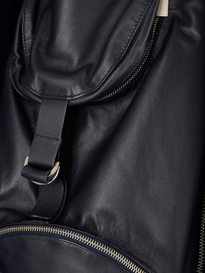Shop Off-white Black Leather Jacket