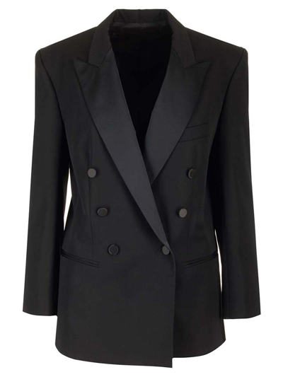 Shop Isabel Marant Peagan Tuxedo Blazer In Black