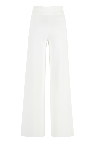 Shop P.a.r.o.s.h Knitted Trousers In Panna