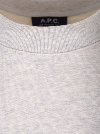 Shop Apc Organic Cotton Sweatshirt In White
