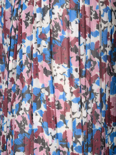 Shop Ganni Printed Georgette Midi Skirt In Multicolor