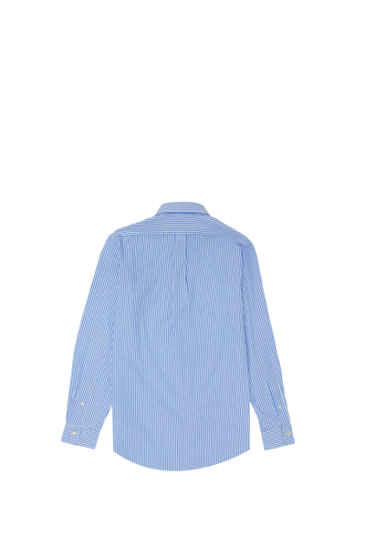 Shop Ralph Lauren Shirt In Light Blue White