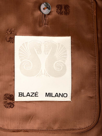 Shop Blazé Milano Mengi Cropped Desgin Blazer In Black
